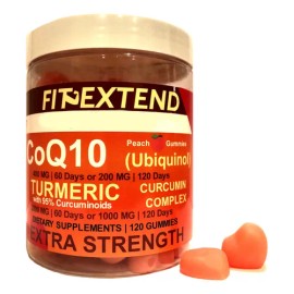 Coq10 Ubiquinol Y Cúrcuma Gomitas, 200 Mg, 120 Días