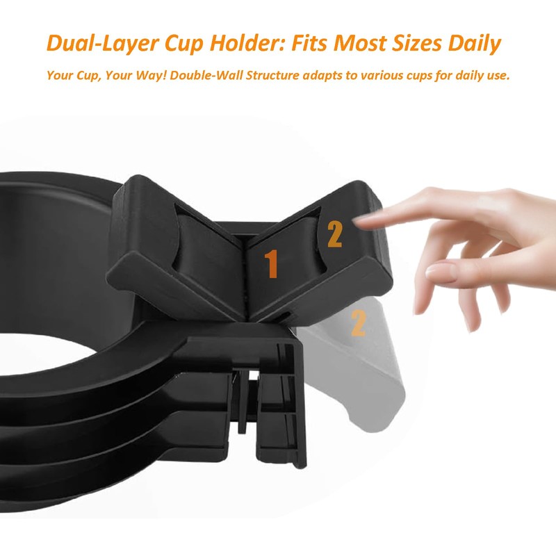 Newace Cup Holder Insert Divider- Compatible with Highlander 2014-2019, Center