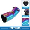 X AUTOHAUX Car Curved Exhaust Tip Pipe Heart Shape 2.36"