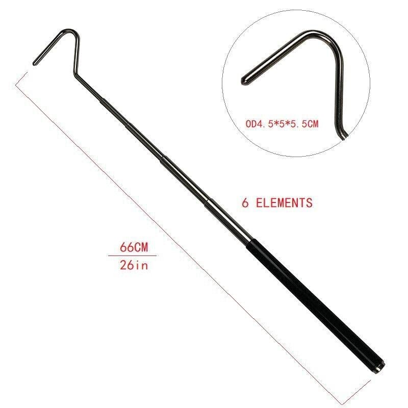 AIMALL Adjustable Telescopic Snake Hook, Stainless Steel Reptile Capture Hook,
