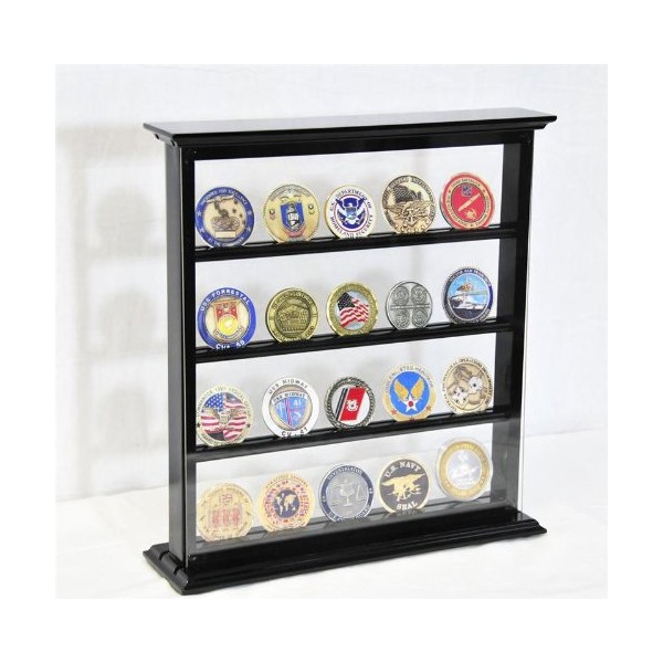 sfDisplay.com, Factory Direct Display Cases 4 Shelves Military Challenge Coin