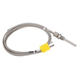 K Type Thermocouple Sensor 1/8 NPT 80mm Temperature Probe Yellow Plug ‑100 to 1250 ℃