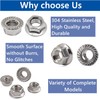 TAORAYO Hex Flange Nut Flange Lock Nut Hex Head Hex