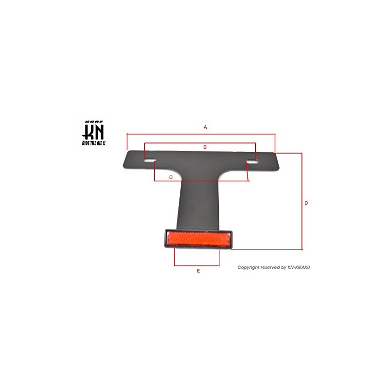KN Planning License Plate Fixed Number Universal Reflector Stay Reflector