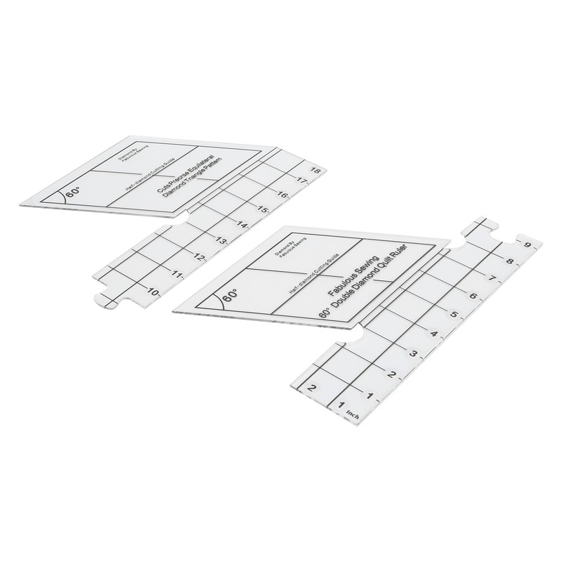 18inch Double Strip Quilting Ruler 60 Degree Diamond Quilt Ruler