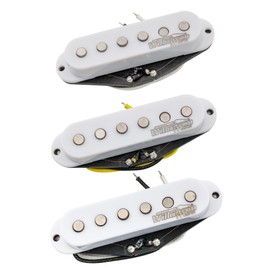 Wilkinson Vintage Tone Alnico V Single Coil Pickups Set for Strat Style Guitar, White