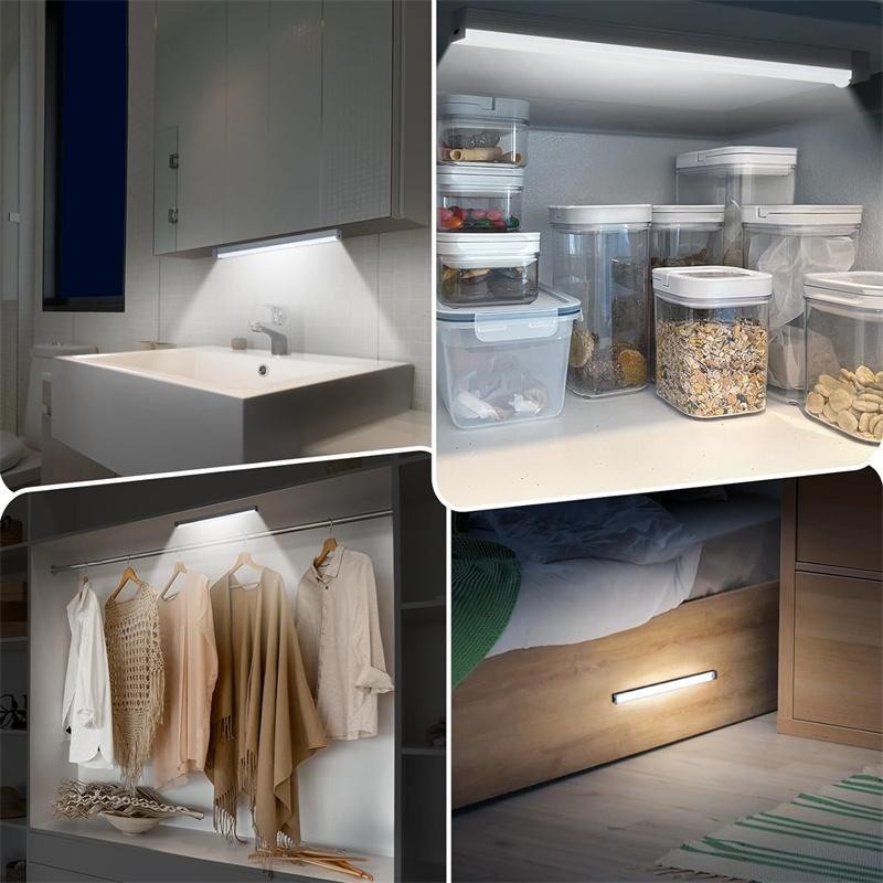 USB Rechargeable Under Cabinet Light, Motion-Sensor LED Light, Cabinet Lamp,