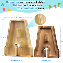 AORCMITN Extra Large Wooden Letter Coin Piggy Bank for Boys Girls Kids Toddler Alphabet G Money Bank (Initial-G-12)