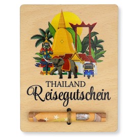 ZUKLA Verpackung für Geldgeschenk Thailand 13 x 10 cm - Geschenke für Reisende - Handmade - Geschenke für Thailand Reise - Reisegutschein Geschenk Verpackung