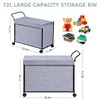 SWTYMIKI Large Toy Box Toy Storage - with Wheels Big