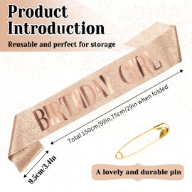 Pink Birthday Sash Birthday Girl Sash Birthday Sash for Women Girls Birthday Sash Pink Birthday Decorations Birthday Straps