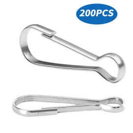 Generic 200-Pack Durable 0.9"" Link Hooks for Keys, Keychains, Jewelry, Curtain Clips, Home, Office, Craft Projects, DIY, Secure and Versatile, Strong Metal Clips