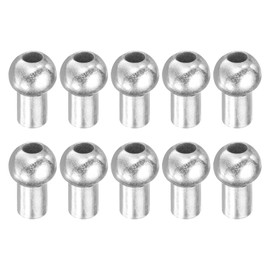 PATIKIL Cable Ball Stopper, 10pcs Stainless Steel Gym Machine Accessories for 5mm Cable Fitness Equipment Wire Rope Port Joint Replacement Parts for Home Gym Machine, Silver