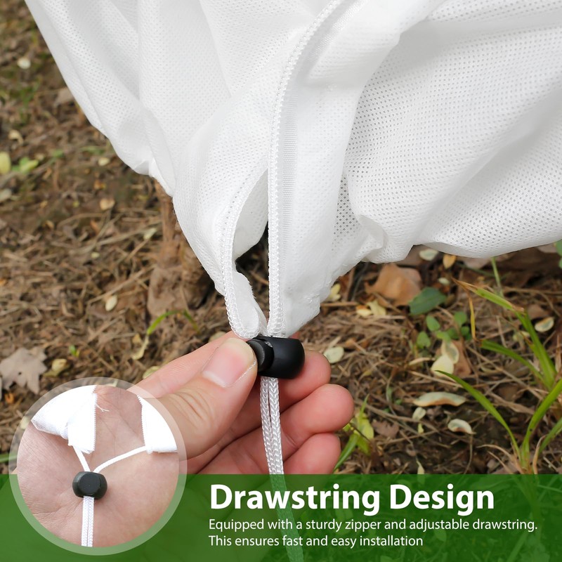 UKQRRTC 5Pcs Shrub Cover Freeze Protection Winter Drawstring Shrub Cover