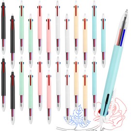 24 PCS Erasable Multicolor Ballpoint Pen, 3-in-1 Multicolor Erasable Gel Pens for Make Mistakes Disappear,0.5mm Ink Gel Pens Quick-drying Rolling Ball Pens with Eraser,3-Color Retractable Erasable Pen