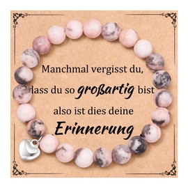 POWWA Pink Pearl Bracelet, Best Friend Gifts, Girlfriend Gift, Girlfriend Gift, Christmas Gifts, Sister, Birthday Gift for, Stainless Steel