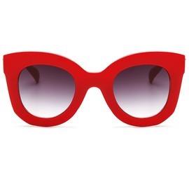 SHEEN KELLY Vintage Bold Printed Retro Oval Mod Thick Frame Sunglasses Round Lens Clout Glasses Cat Eye Turtle Colour Cat Eyes, yellow