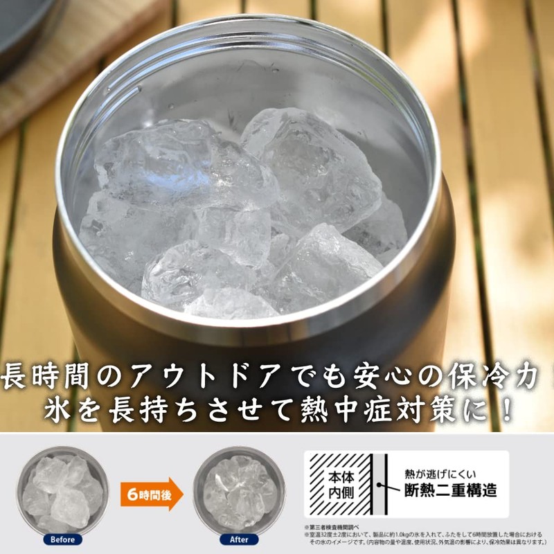 FREEAP K-10689MG Ice Tank Camping Ice Container, Metallic Gray, Stainless