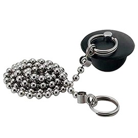 Kakudai Bath Rubber Stopper with Chain for TOTO (THY429) Replacement, Chain 650mm, Upper Edge 36mm, Lower Edge 27mm 491-170
