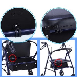 6 Pack Rollator Seat Cushion Bracket Mount Parts, Rollator Walker Seat Clamp U Brackets, Drive Walker Replacement Parts, Rollator Seat Attachment Brackets Accessories