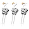 Brush & Style [3 Pieces] Double Flush Push Button for
