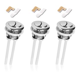 Brush & Style [3 Pieces] Double Flush Push Button for Toilet Cistern – Universal Replacement Toilet Button with Diameter 38 mm – Compatible with 38 – 43 mm Toilet Tanks – Bathroom Accessory