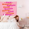 Exqcom Pink Inspirational Tapestry, Positive Affirmations Wall Decor, Trendy Girly