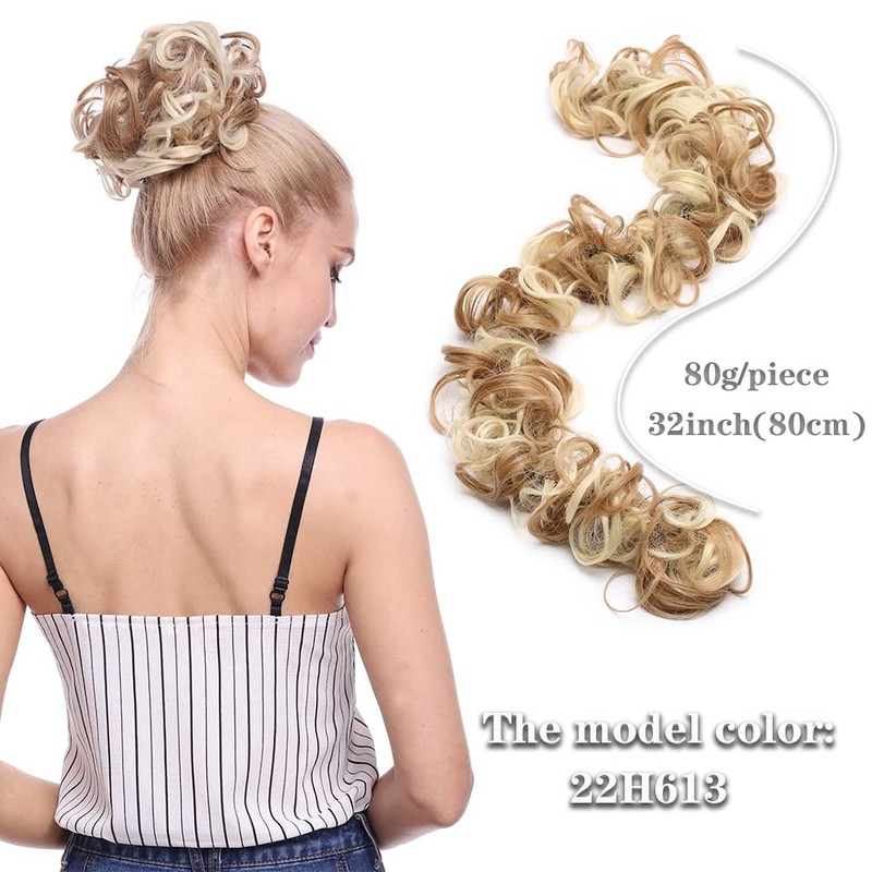 Moño De Pelo Falso Moño sintético de 80 cm for