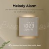 mooas Wooden Frame LED Silent Wall Clock with Remote, Backlit