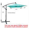 6.5x10 ft Rectangle Patio Umbrella with Base Included, Offset Cantilever