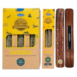 Aromasenses - 100% Natural Organic Incense - Handmade - 25 g x 12 = 300 g Ullas (Vainilla)