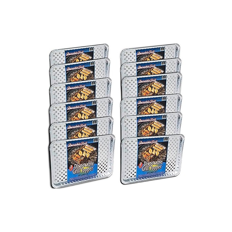Durable Foil Disposable Aluminum BBQ Grill Topper Pan (Pack of