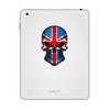 2 x Glossy Vinyl Stickers - Union Jack Flag Skull