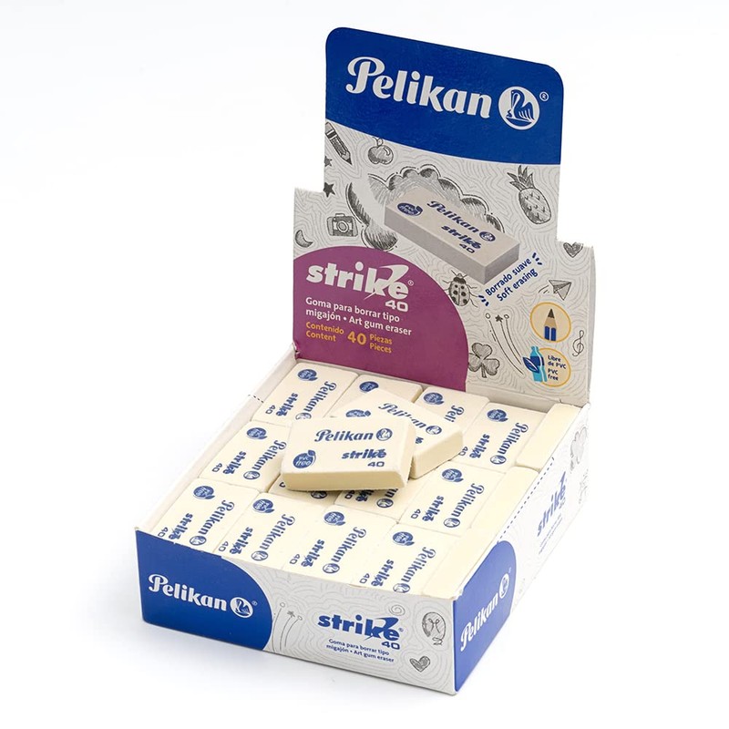 Pelikan Goma De Borrar Strike con 40 Piezas