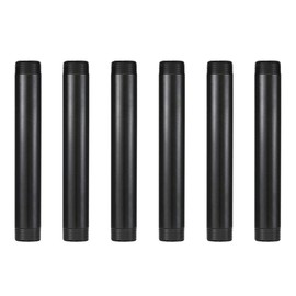 GeilSpace 1" × 8" Pre-Cut Black Metal Pipe, Industrial Steel Fits Standard One Inch Black Threaded Pipes and Fittings - Vintage DIY Industrial Shelving (1" × 8", Black)