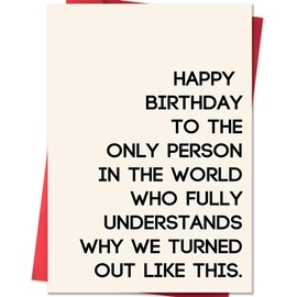fancu Funny Birthday Card for Sister Brother, Happy Birthday Sister Card, Humorous Brother Birthday Gifts, Hilarious Bday Cards Funny for Women, Men, and Siblings