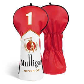 Mulligan Funny Golf Headcover Set of 4, Driver Head Cover DF3 Blade Putter Cover Fit 460CC Driver Fairway Wood Hybrid, Premium Protective Wood Head Covers for Men Upgraded Leather Made
