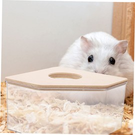 BUGUUYO Hamster Sand Bath Box Bathroom Container for Small Pets for Chinchillas Guinea Pigs and Gerbils Chic Design for Sand Bath Experience