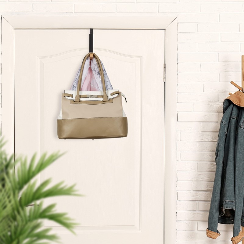 Relaxdays Folding Door Coat Rack for Hanging 6 Clothes Hangers