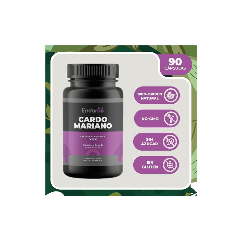 Cardo Mariano Suplemento Alimenticio de Origen Natural Extracto de Silybum