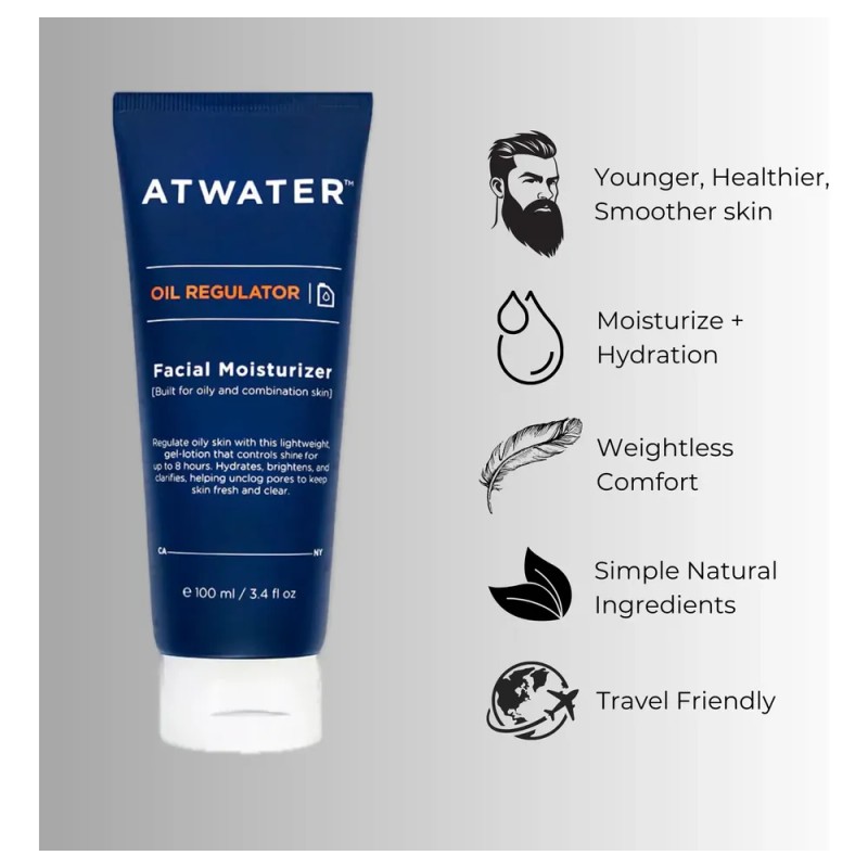 Hidratante Facial Regulador De Aceite Atwater Para Hombre 10