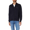 FYNCH-HATTON Soft Fine Cotton Cardigan with Zip, navy