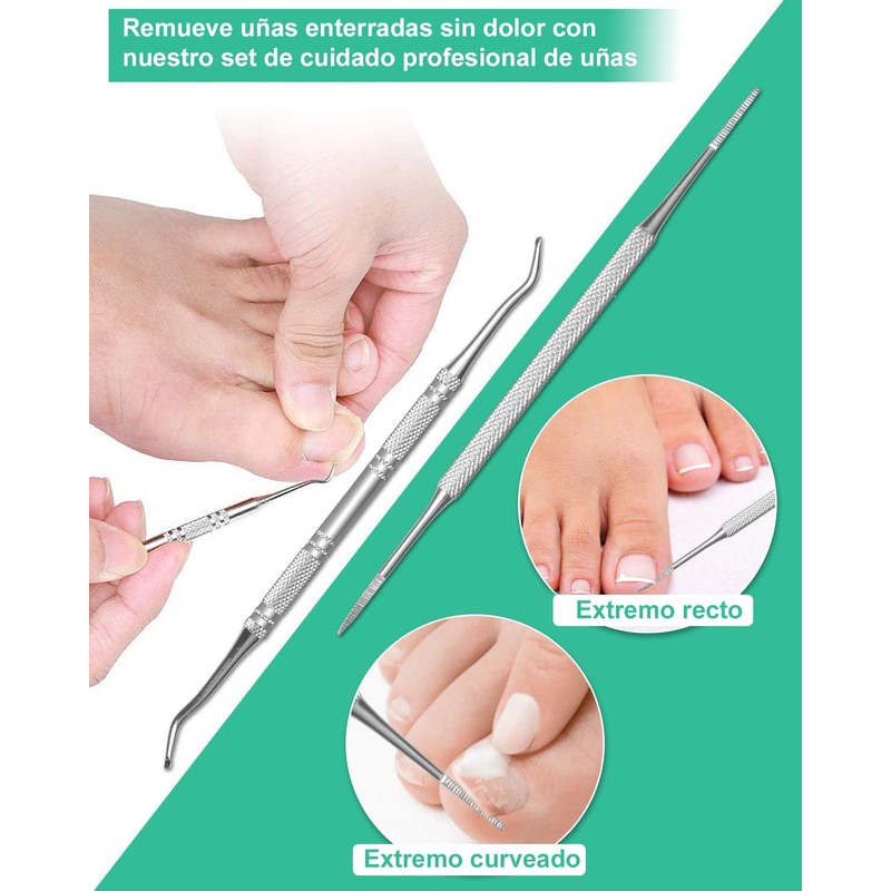 Triko Kit de Pedicura Profesional de 7 Herramientas, Cortauñas de