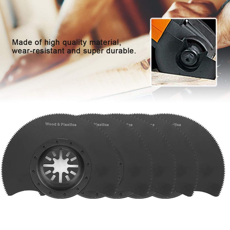5pcs Semi-circular Oscillating Saw Blade，Diameter 88mm High-carbon Steel Multi Tool