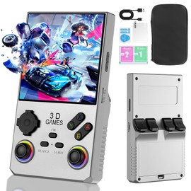 2025 V40MAX Upgraded Retro Handheld Game Console, Built in 40,000+Classic Games, 40+Simulators, Linux System, 4.0-inch 4K HD IPS Screen Video Player, 256GB, Portable Pocket Arcade Console(Silvery)