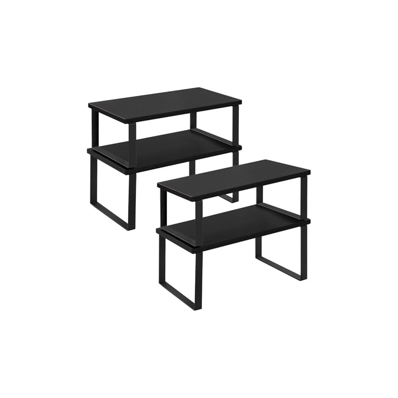 WOLTU Spice Rack, Set of 4, Stackable Kitchen Shelf, Worktop,
