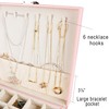 Frebeauty Earring Organizer Classic Jewelry Box 50 Slots Double Layer