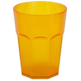 Gariella Plastic Cups Orange Drinking Cups Party Cups Plastic Drinking Glasses Reusable 0.25 L