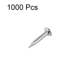 sourcing map Small Tiny Hardware Nails Carbon Steel 1.2X6mm(DXL) for DIY Decorative Wooden Boxes Accessories Silver Tone 1000pcs