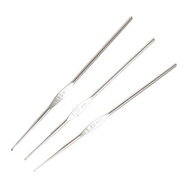 Hicello Steel Small Crochet Hooks Set 0.5mm 1.0mm 1.5mm | Fine Crochet for for Lace Weight Yarn Small Size Latch Hook Crochet Needle